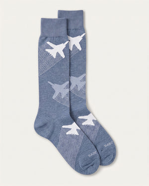 Plane and Simple Cotton Sock