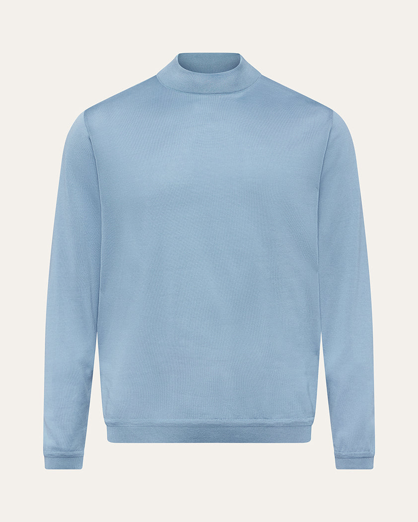 Jersey Knit Cotton Mock Turtleneck | Saint Croix