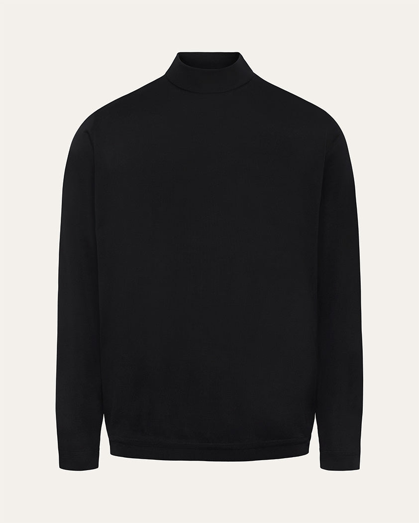 Jersey Knit Cotton Mock Turtleneck | Saint Croix