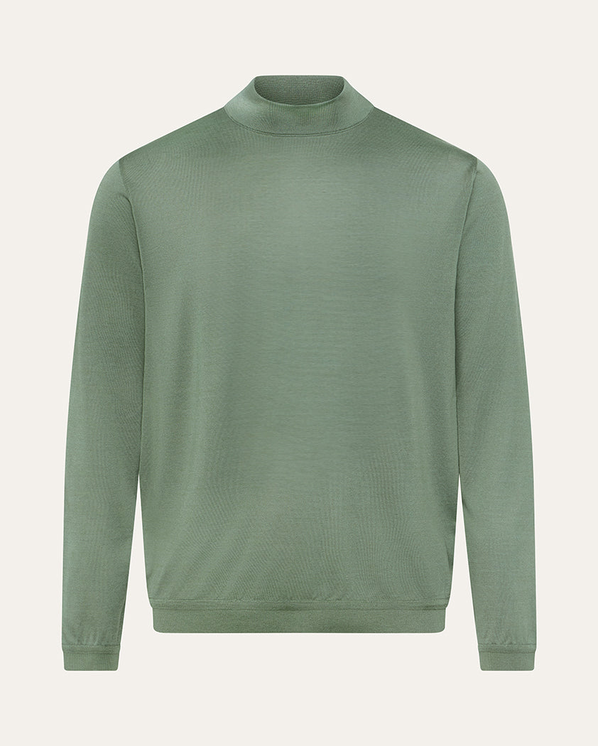 Jersey Knit Cotton Mock Turtleneck | Saint Croix