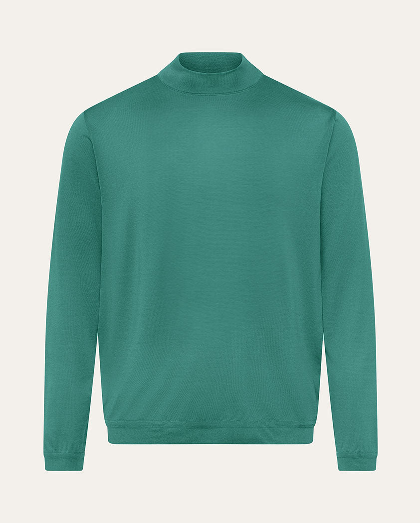 Jersey Knit Cotton Mock Turtleneck | Saint Croix