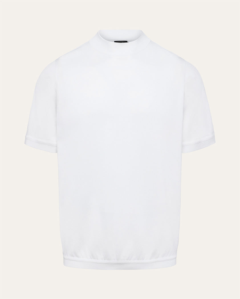 Jersey Knit Cotton Mock Neck Tee | Saint Croix
