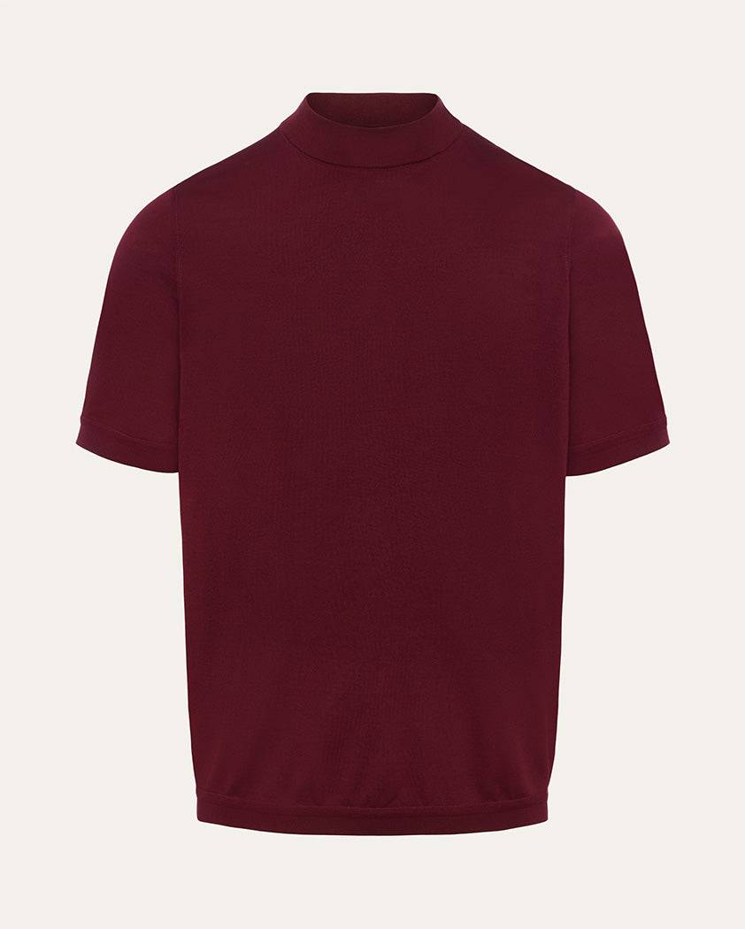 Jersey Knit Cotton Mock Neck Tee | Saint Croix