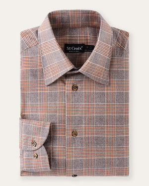 Brushed Plaid Cotton Shirt