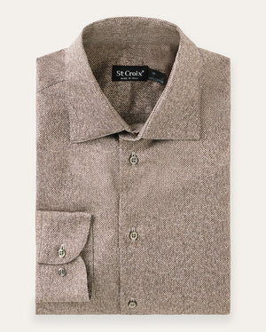 Muted Mini Checked Cotton Shirt