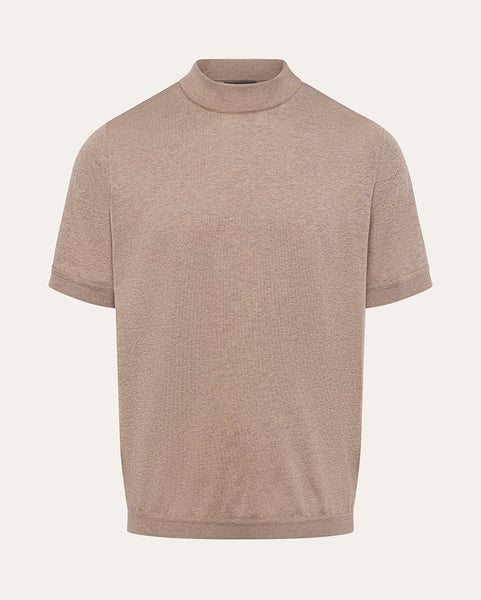 Jersey Knit Cotton Mock Neck Tee | Saint Croix