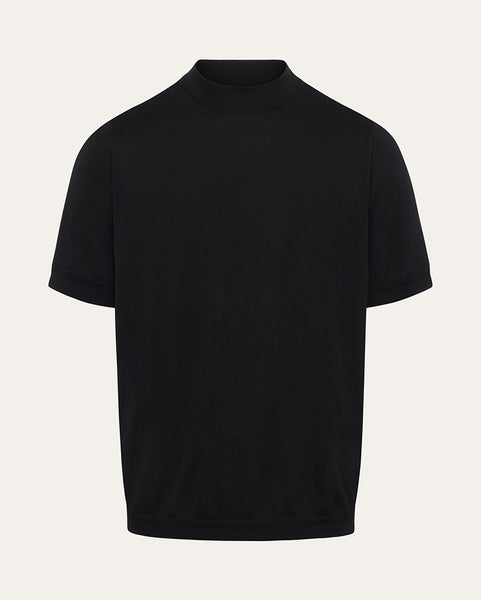 Jersey Knit Cotton Mock Neck Tee | Saint Croix