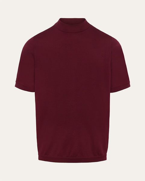 Jersey Knit Cotton Mock Neck Tee | Saint Croix